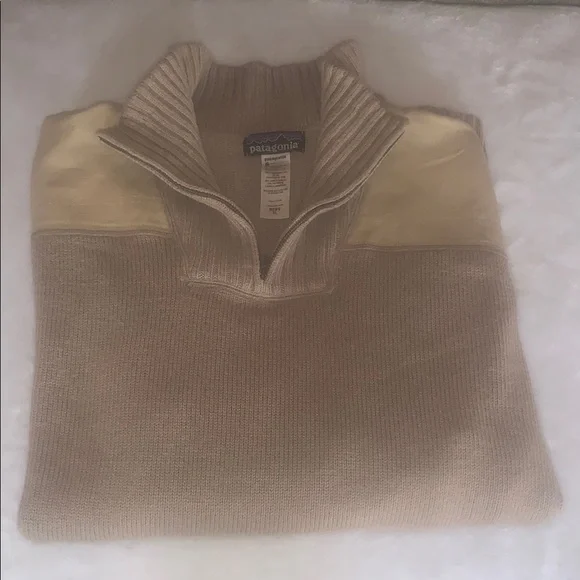 Gently Loved Patagonia 1/4 Zip Sweater Rare Forage Lambswool Blend Sweater